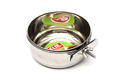 Flip - 10 Oz.KE-3291C 6 Adet Flip Vidalı Çelik Pet Mama ve Su Kabı