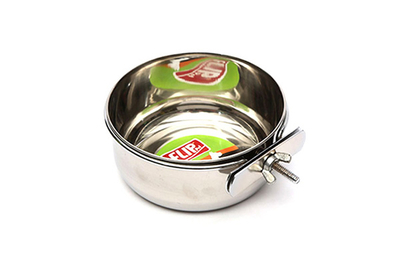 Flip - 5 Oz.KE-3290C 6 Adet Flip Vidalı Çelik Pet Mama ve Su Kabı