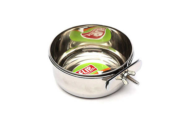 5 Oz.KE-3290C 6 Adet Flip Vidalı Çelik Pet Mama ve Su Kabı