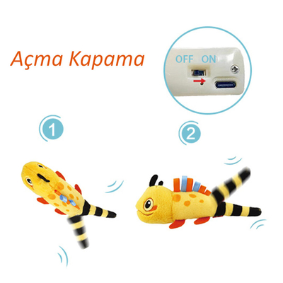 7479 Kuyruğu Sallanan Kertenkele Kedi Oyuncağı - Thumbnail