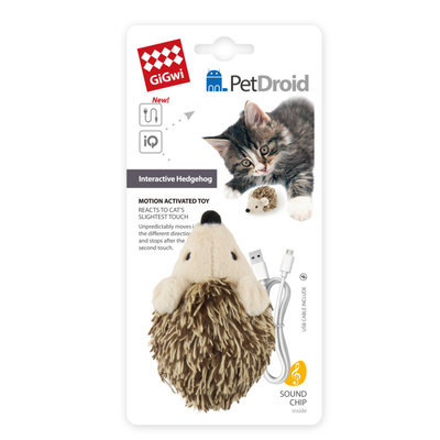 7539 Hareket Sensörlü Etkileşimli Kirpi kedi Oyuncağı - Thumbnail