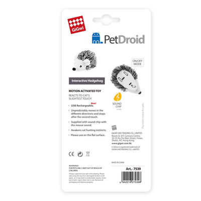 7539 Hareket Sensörlü Etkileşimli Kirpi kedi Oyuncağı - Thumbnail