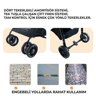 Bndc-102 Pet Arabası Haki - Thumbnail