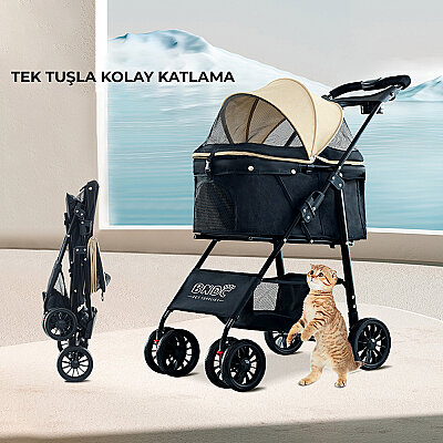 Bndc-102 Pet Arabası Haki - Thumbnail