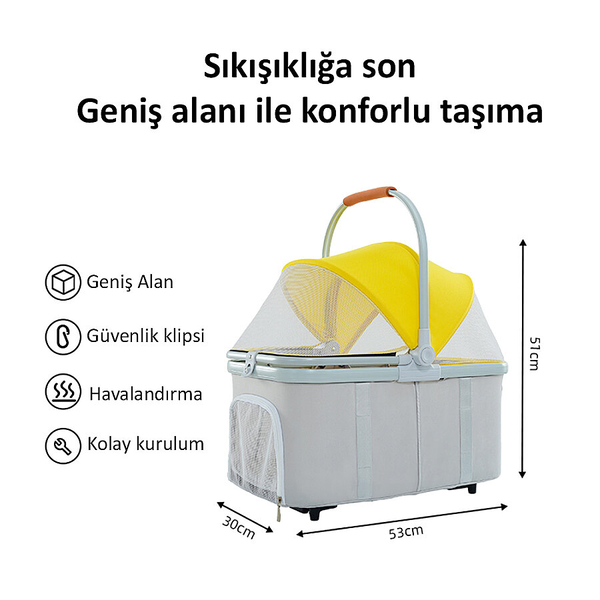 Bndc-105 Pet Arabası Açık Yeşil