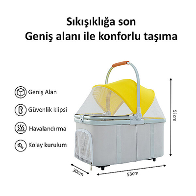 Bndc-105 Pet Arabası Açık Yeşil - Thumbnail