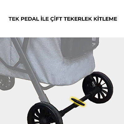 Bndc-201 Pet Arabası 2 Katlı Haki