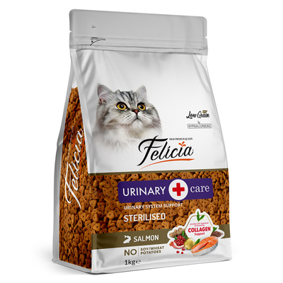 Felicia 12x1 Kg Kolajenli Somonlu Az Tahıllı Kısırlaştırılmış Kedi Maması HypoAllergenic Kedi Maması - Thumbnail