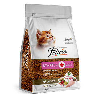 Felicia 12x1 Kg Kolajenli Tavuklu Az Tahıllı Yavru Kedi Maması HypoAllergenic Kedi Maması - Thumbnail