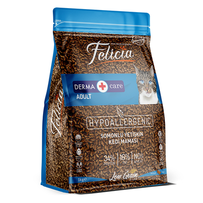 Felicia - Felicia Az Tahıllı 5 x 1 Kg Yetişkin Somonlu HypoAllergenic Kedi Maması