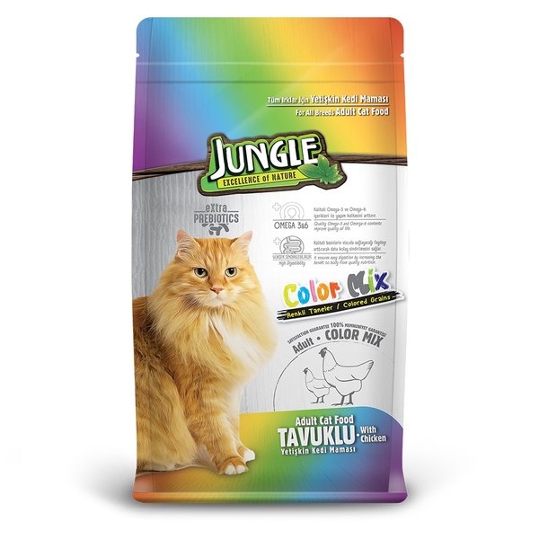 Jungle 15 kg Colormix Tavuklu Kedi Maması.