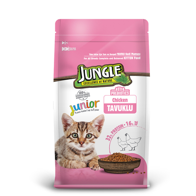 Jungle - Jungle 1,5 kg-4 Adet Yavru Tavuklu Kedi Maması