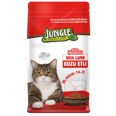 Jungle - Jungle 15 kg Yetişkin Kedi Maması Kuzulu