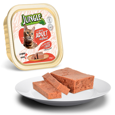 Jungle Kedi 100g 32'li Dana Etli Ezme/Pate Mama - Thumbnail