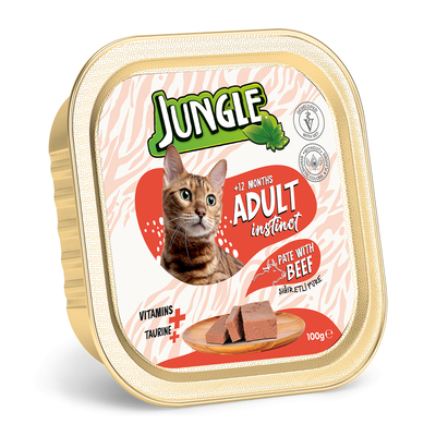 Jungle Kedi 100g 32'li Dana Etli Ezme/Pate Mama - Thumbnail