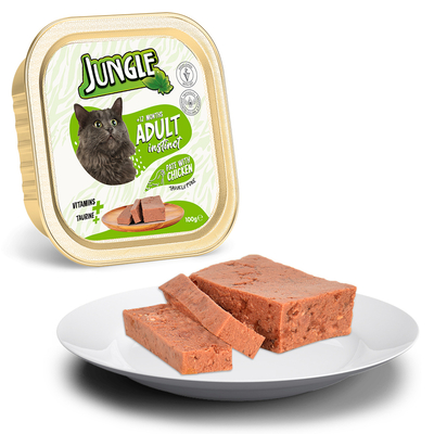Jungle Kedi 100g 32'li Tavuklu Ezme/Pate Mama - Thumbnail