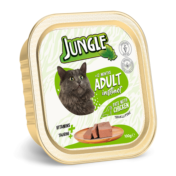 Jungle Kedi 100g 32'li Tavuklu Ezme/Pate Mama