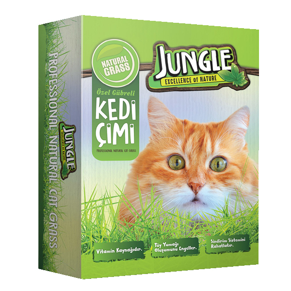 Jungle Kedi Çimi Kutulu (Fileli) 6'lı