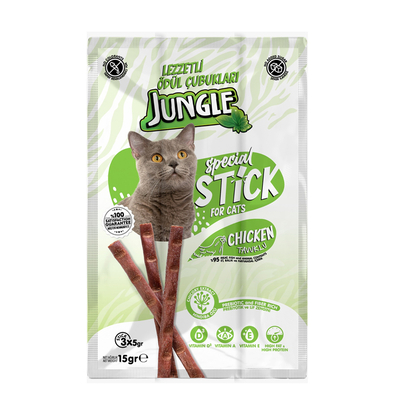 Jungle - Jungle Kedi Stick Ödül Tavuklu 3*5 gr - 30 Adet