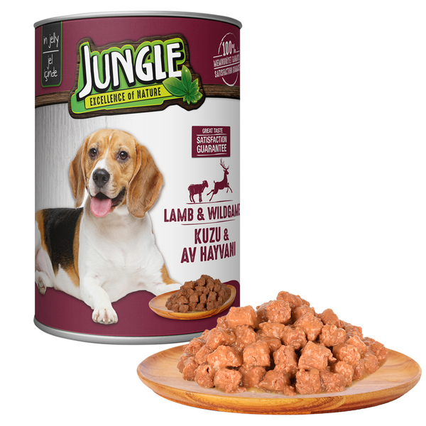 Jungle Köpek 415 gr Kuzu Etli-Av Hayv.Konserve 24 Adet