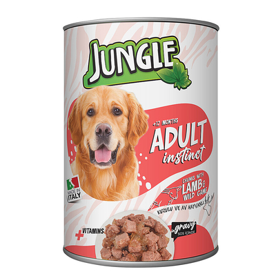 Jungle Köpek 415 gr Kuzu Etli-Av Hayv.Konserve 24 Adet - Thumbnail