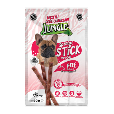 Jungle - Jungle Köpek Stick Ödül Dana Etli 3*10 gr - 24 Adet