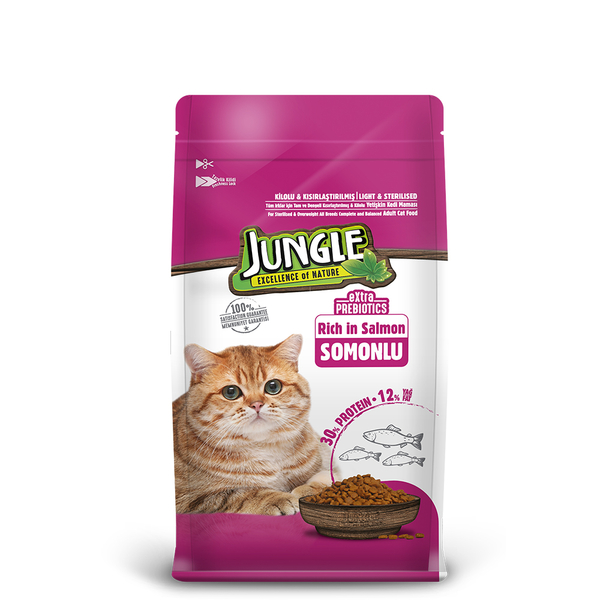 Jungle 500 Gr-8 Adet Kısır Somonlu Kısır Kedi Mama