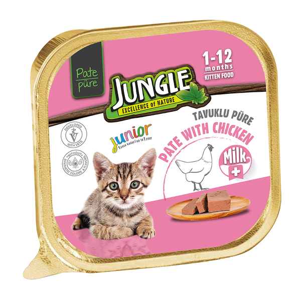 Jungle Yavru Kedi 100g 32'li Sütlü/Tavuk.Ezme/Pate