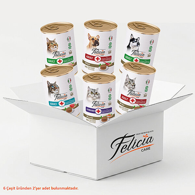  - ONUR-013 Felicia Kedi-Köpek Konservesi 400g Mix Kolisi - 6 Çeşit_12 Adet