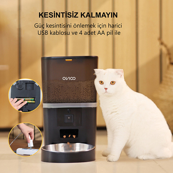 Otomatik Mama Makinesi 6 Lt Kameralı Wi-fi - Beyaz