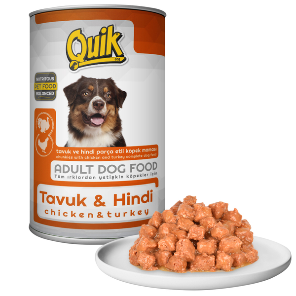 Quik Köpek 415 gr Tavuk-Hindi Konserve 24 Adet