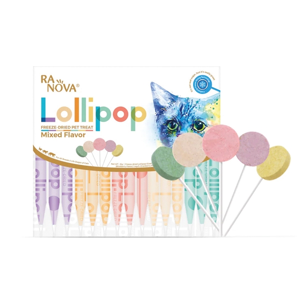 Ranova Kediler için Karışık Lezzetli Lolipop *1.4g *15'li