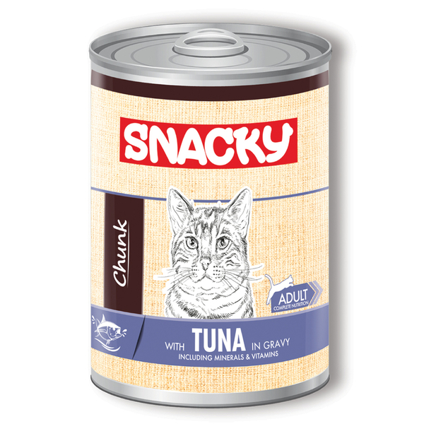 Snacky 12'li Koli-400 gr Chunk/Konserve Ton Balık.Yetiş.Kedi