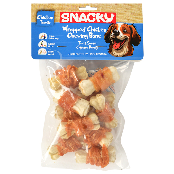 Snacky Beyaz Tavuk Sargılı Köpek Ödülü 10'lu *5cm *120g *10 Paket