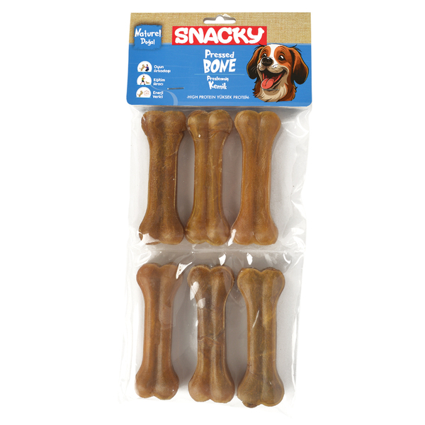 Snacky Nat. Köpek Çiğneme Kemiği 10cm *6'lı *165g *10 Paket