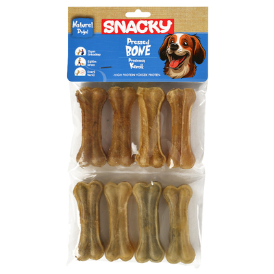 Snacky - Snacky Nat. Köpek Çiğneme Kemiği 7,5cm *8'li *180g *10 Paket