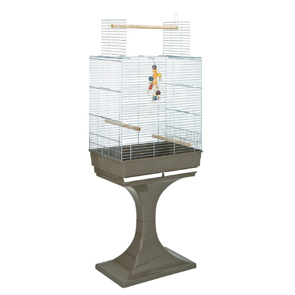 FOP Soraya Cromo Sehpalı Üst Açılır Papağan Kafesi 66x45x70+70 cm