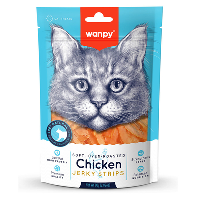 Wanpy - Wanpy Gerçek Tavuk Fileto 80 gr CA-04S-01 Yumuşak Kedi Ödülü