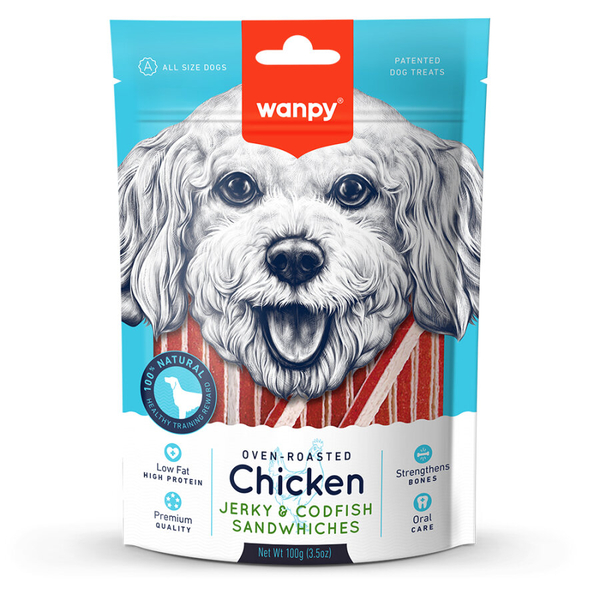Wanpy Tavuklu&Morina Balıklı 100 gr CC-01S Köpek Ödülü
