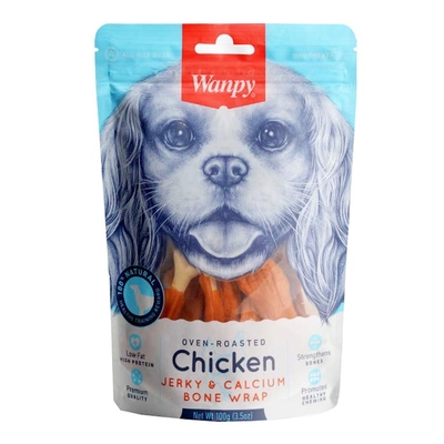 Wanpy - Wanpy Kalsiyumlu Gerçek Tavuk 100 gr CE-16H Köpek Ödülü