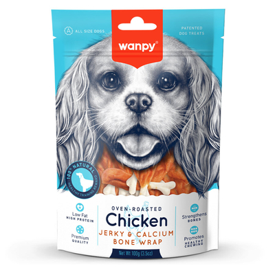 Wanpy - Wanpy Kalsiyumlu Gerçek Tavuk 100 gr CE-16H Köpek Ödülü