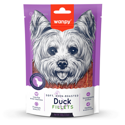 Wanpy - Wanpy Gerçek Ördek Fileto 100 gr DA-12S Köpek Ödülü