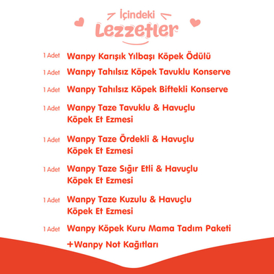 Wanpy Kalp Temalı Kutu Seti Köpek_6'lı Koli - Thumbnail