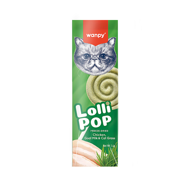 Wanpy Kediler İçin Dondurularak Kurutulmuş Lolipop - Kedi Otu - 1.4 g*10'lu