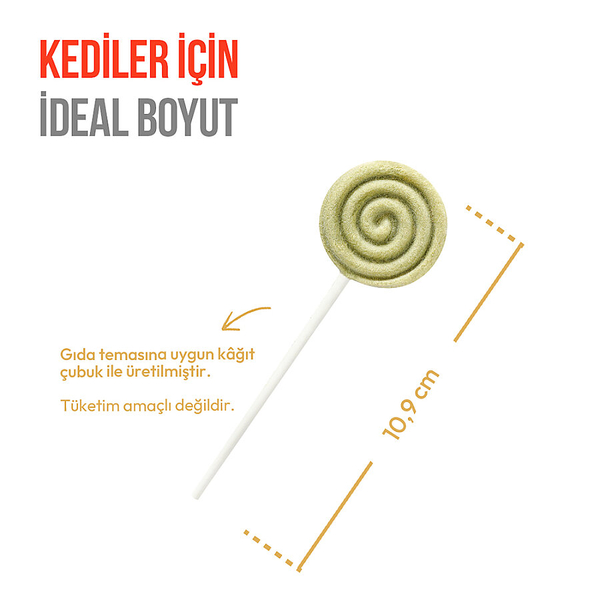 Wanpy Kediler İçin Dondurularak Kurutulmuş Lolipop - Kedi Otu - 1.4 g*10'lu