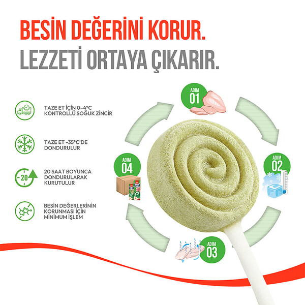 Wanpy Kediler İçin Dondurularak Kurutulmuş Lolipop - Kedi Otu - 1.4 g*10'lu