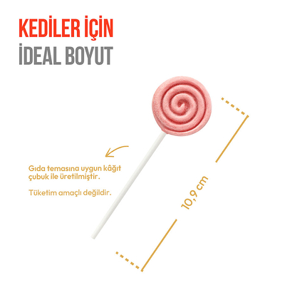 Wanpy Kediler İçin Dondurularak Kurutulmuş Lolipop - Kızılcık - 1.4 g*10'lu - Thumbnail