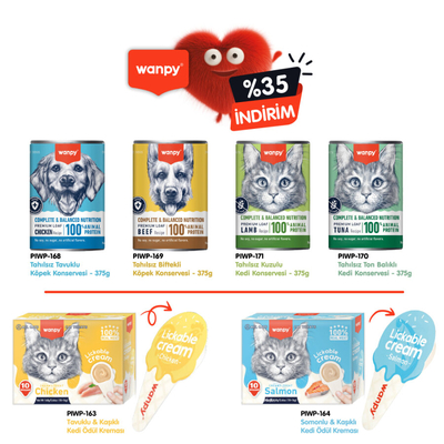 Wanpy - Wanpy Konserve ve Kaşıklı Kedi Ödül Kreması Lansman Seti - KASIM