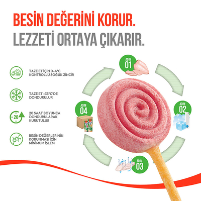 Wanpy Köpekler İçin Dondurularak Kurutulmuş Swirlpop – Yaban Mersinli - 6 g*10'lu - Thumbnail