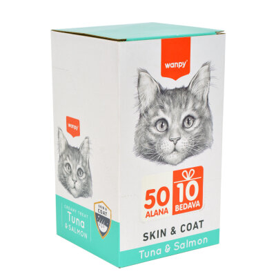 Wanpy Skin&Coat Ton Balığı&Somon 12'li-F.Krema Ödül 5x14gr